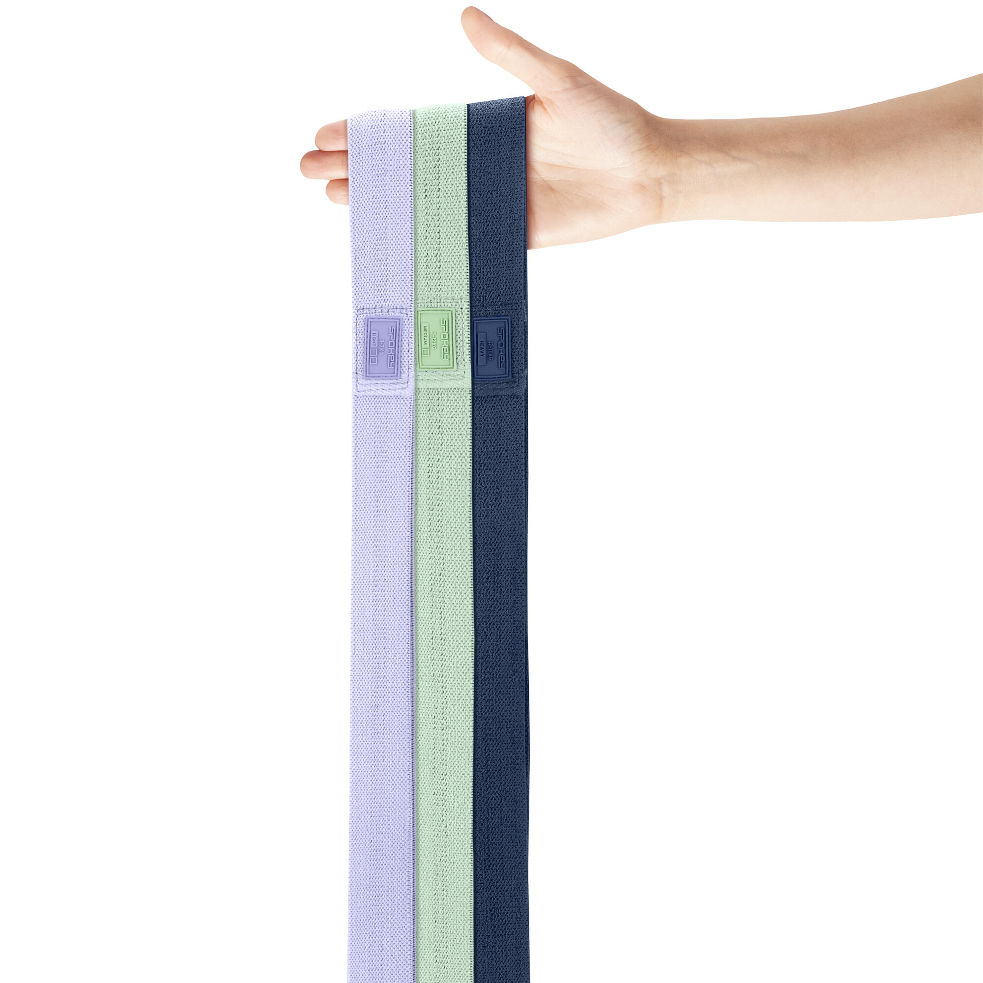 Juego de 3 bandas de resistencia de tela Spokey Coti Flex Set 2/7
