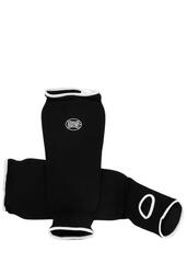 Protège-tibias & pieds en coton souple noir