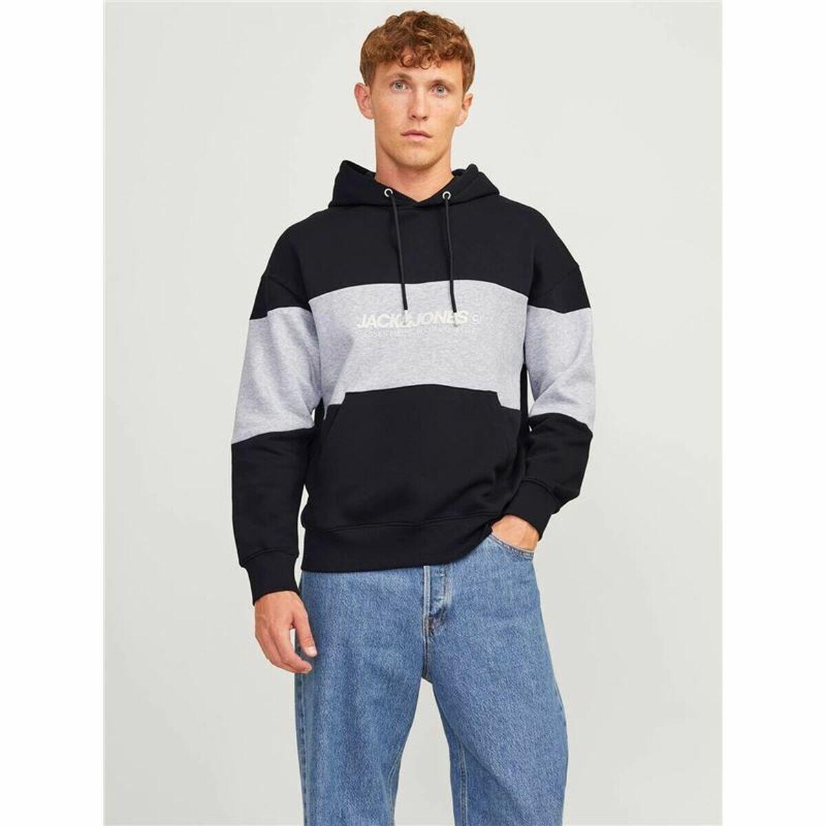 Sweat à capuche homme JACK&JONES Jjelegacy Blocking Noir 5/5