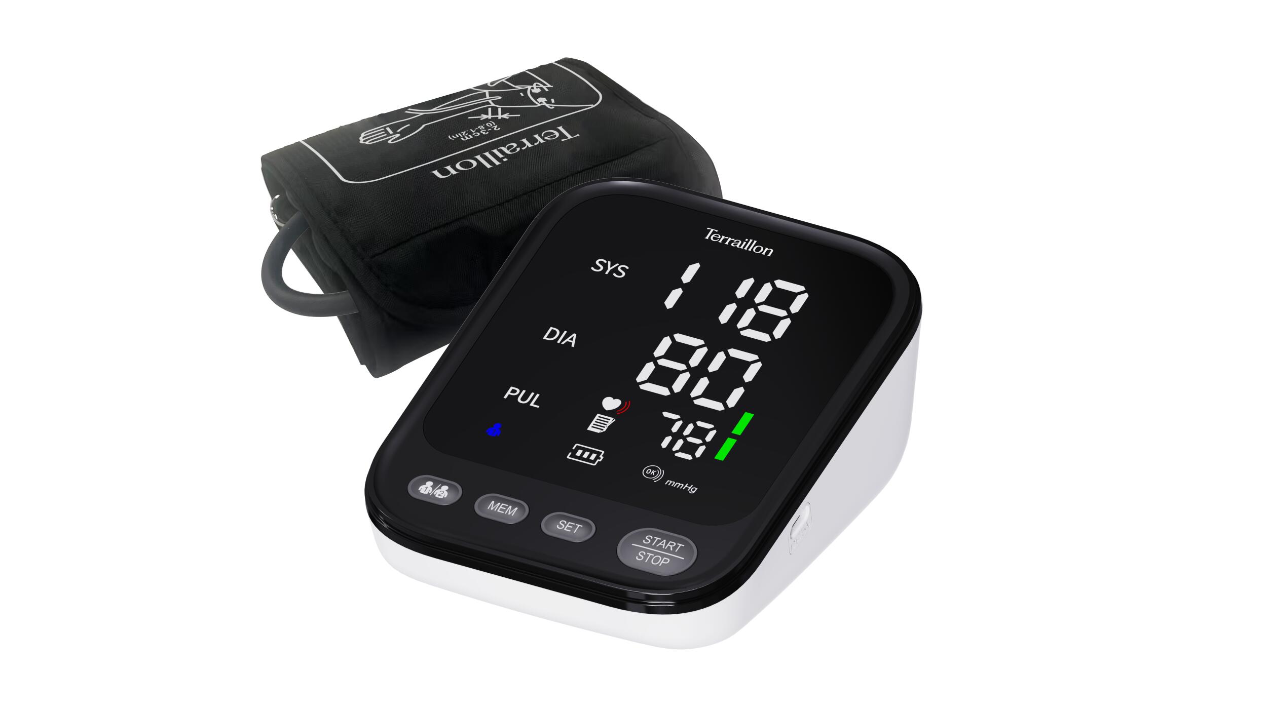 Tensiomètre Bras ajustable (22-42 cm), Ecran LED pour un suivi optimal. 1/6