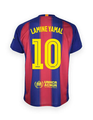 Maglia Home FC Barcelona Uomo Lamine Yamal No. 10 2025/26 Blaugrana