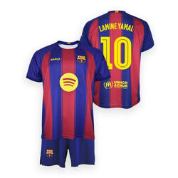 Kit FC Barcelone Domicile Junior Lamine Yamal N°10 2025/26 Blaugrana