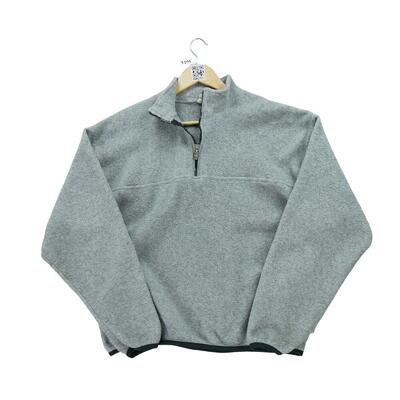 Tweedehands - heren vintage grijs fleece pullover - als nieuw