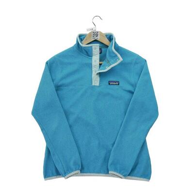 Tweedehands - dames snap-t turquoise fleece pullover - als nieuw
