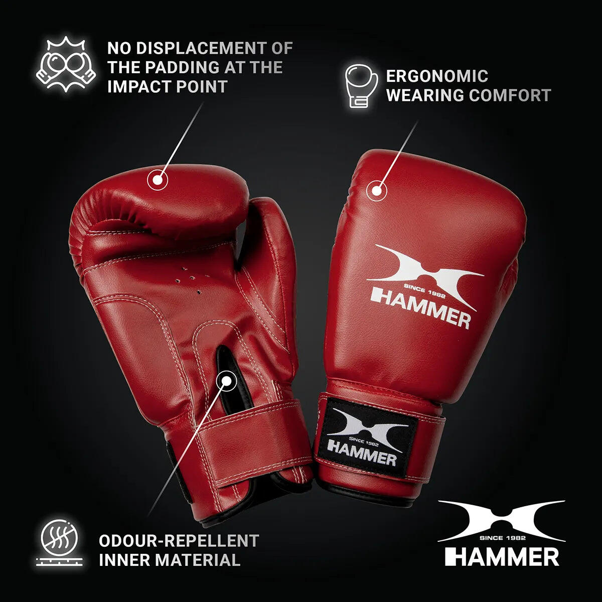 Set de boxeo Fit Nylon 60 cm Hammer 6/6