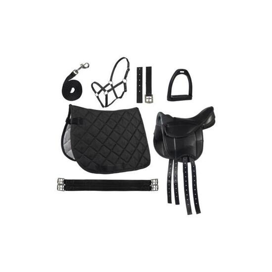 HKM Ensemble de selles Shetland Lucy - Noir