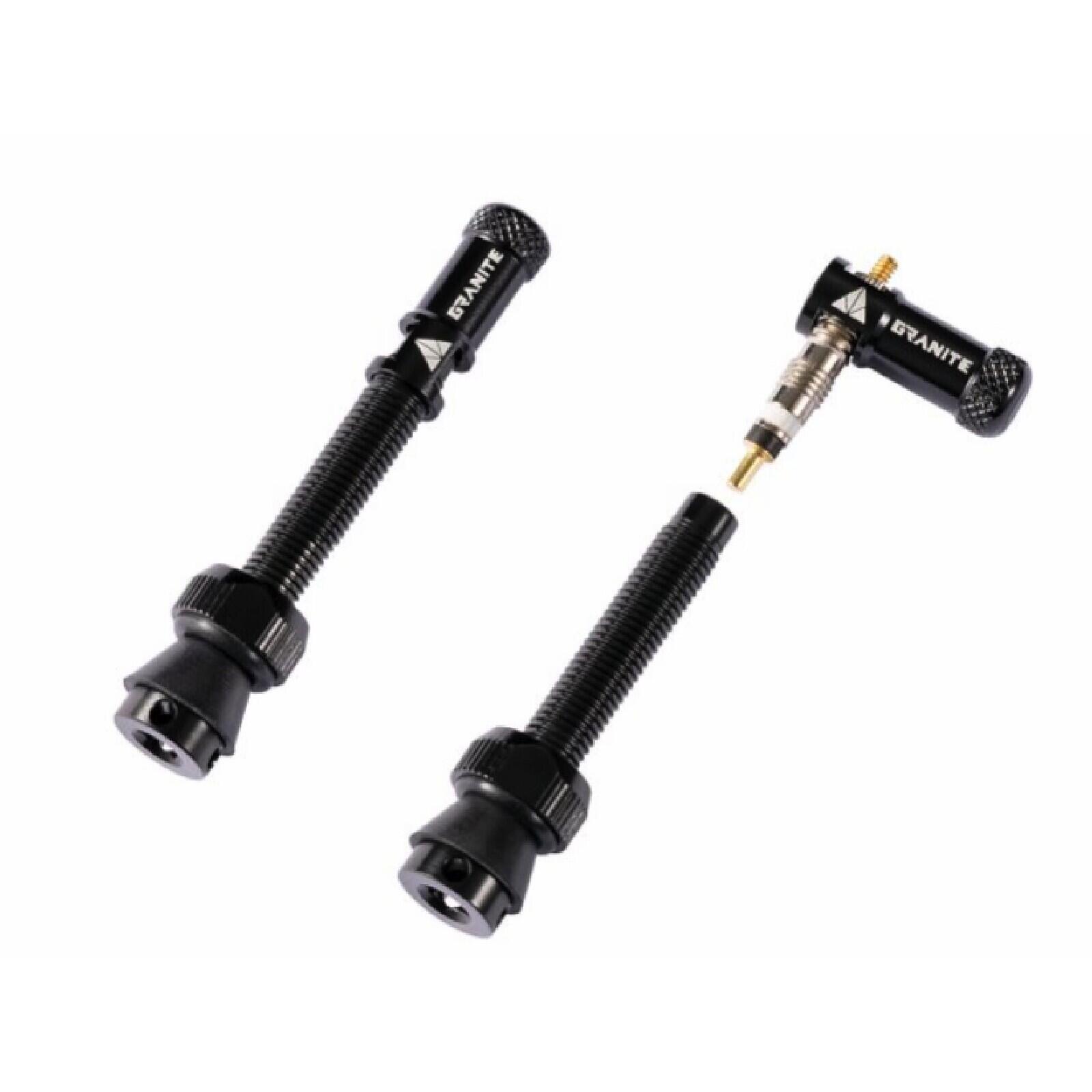 Granite - Valve Et Bouchons De Valve Demonte Granite Design Cnc Obus - Valve De Gonflage - Noir - 44 Mm - Decathlon