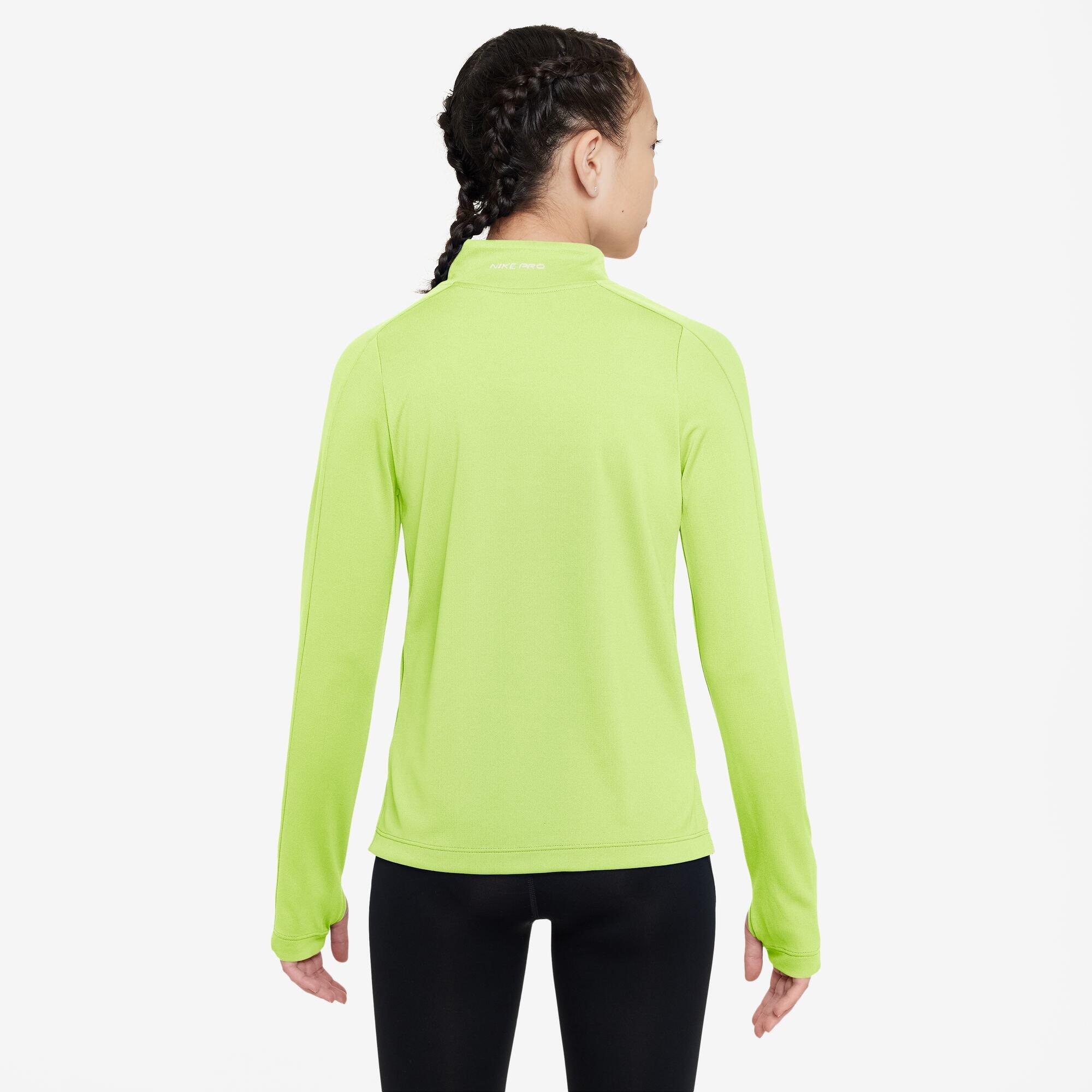 Nike Mädchen Pro Shirt 1/2 Zip Dri-FIT Longsleeve FN9025 2/2