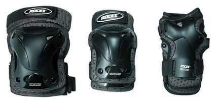 Roces - Ventilado - Protección para patines - Pack de 3 - Niños - Negro - S