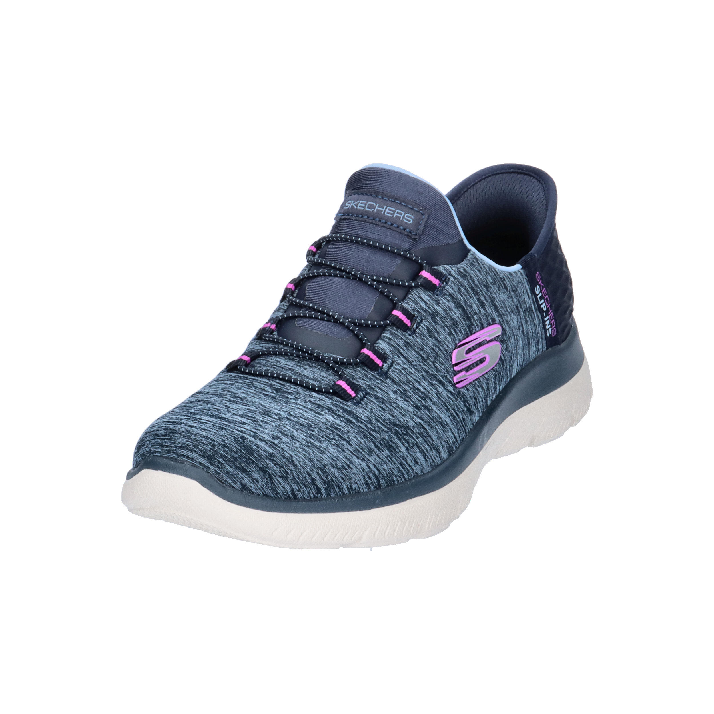 Buty SKECHERS SLIP-INS: SUMMITS- DAZZLING HAZE Niebieski 9/15