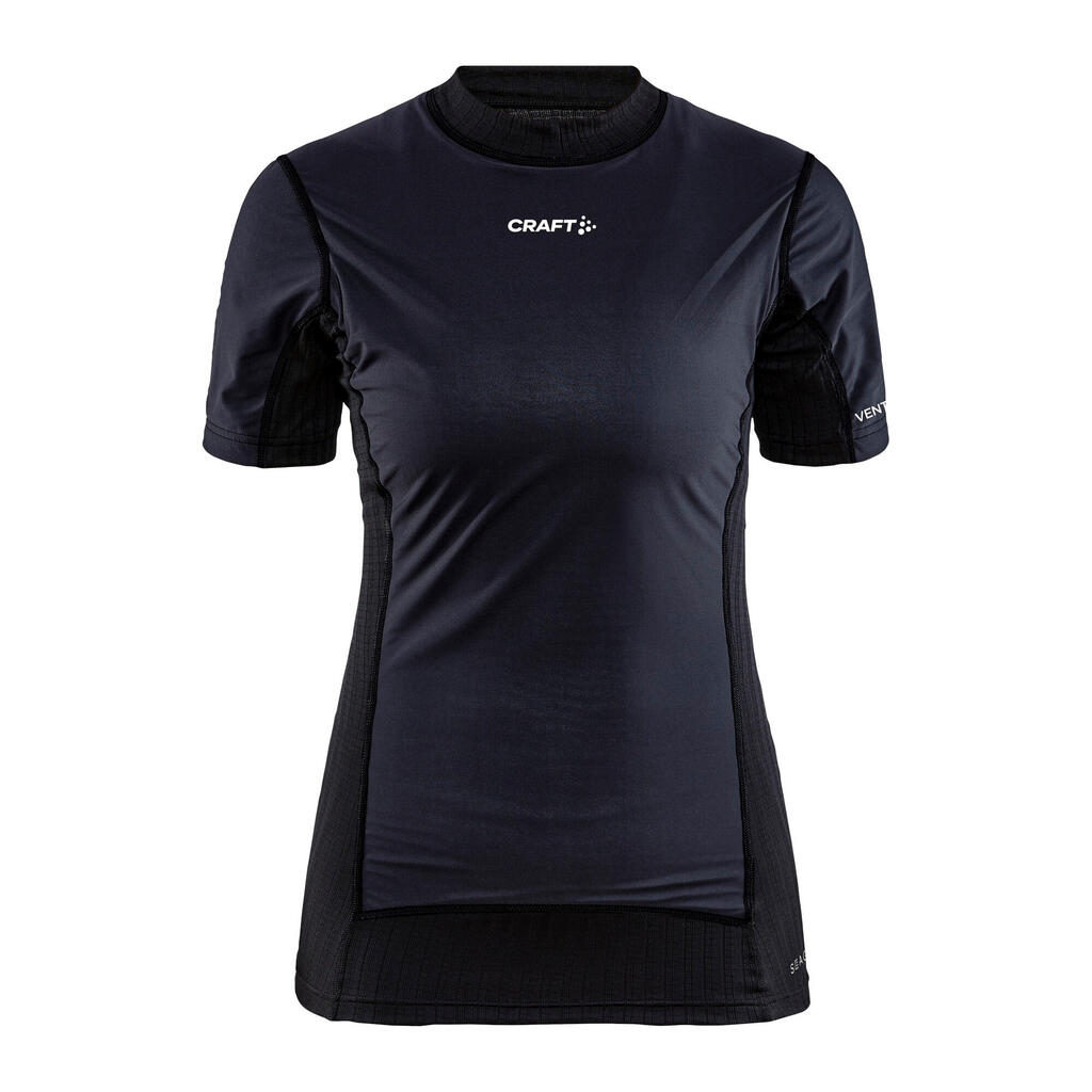 ACTIVE EXTREME X WIND SHORT SLEEVE BASELAYER WOMEN BLACK GRANITE