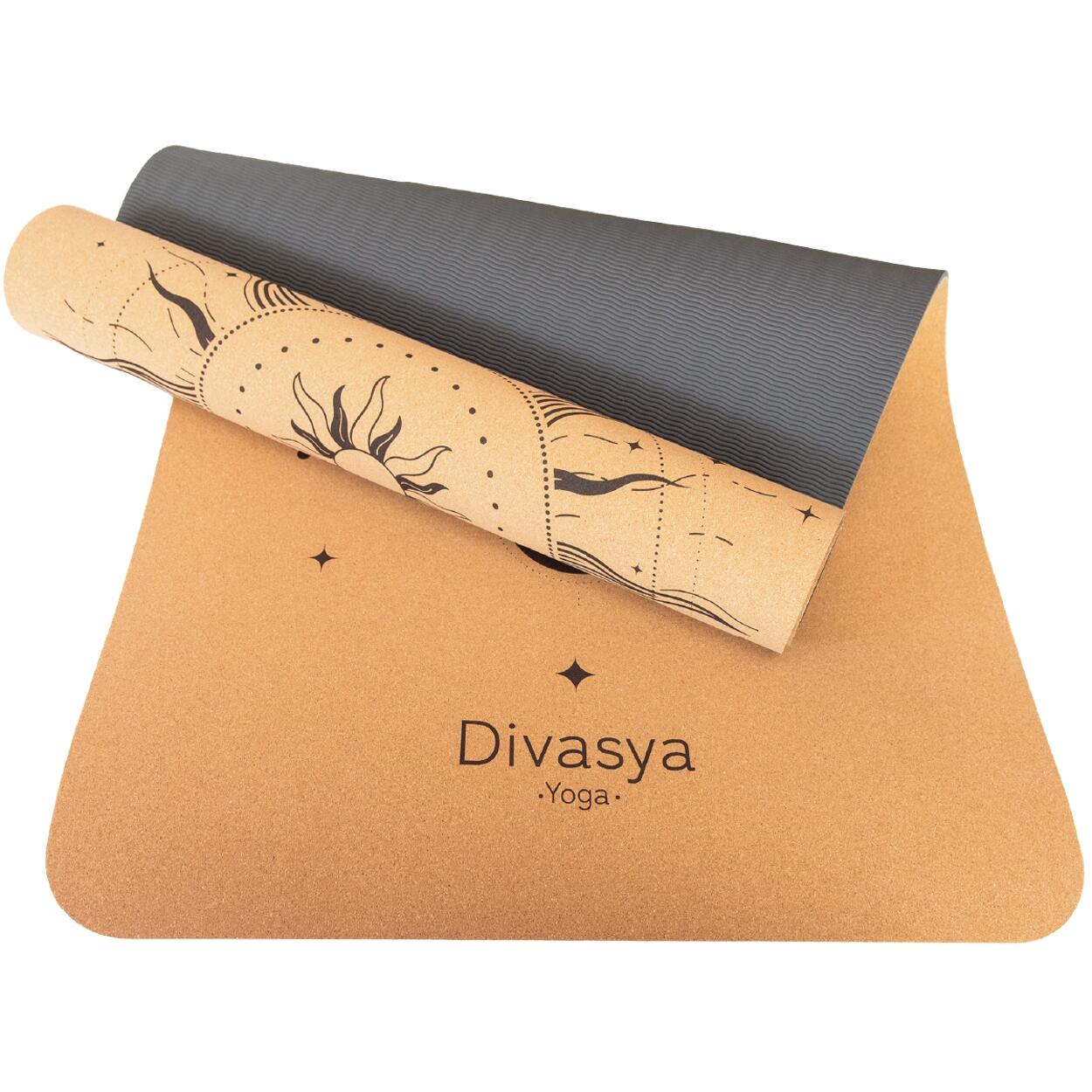 Tappetino yoga in sughero | antiscivolo e leggero | in 4 design yoga 3/7