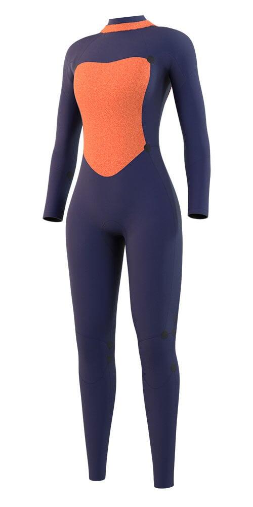 MYSTIC Star Wetsuit 3/2mm Backzipip Dames Donker Blauw 3/4