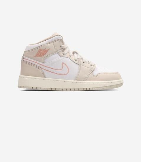 Nike GS Air Jordan 1 Mid Se Sanddrift White