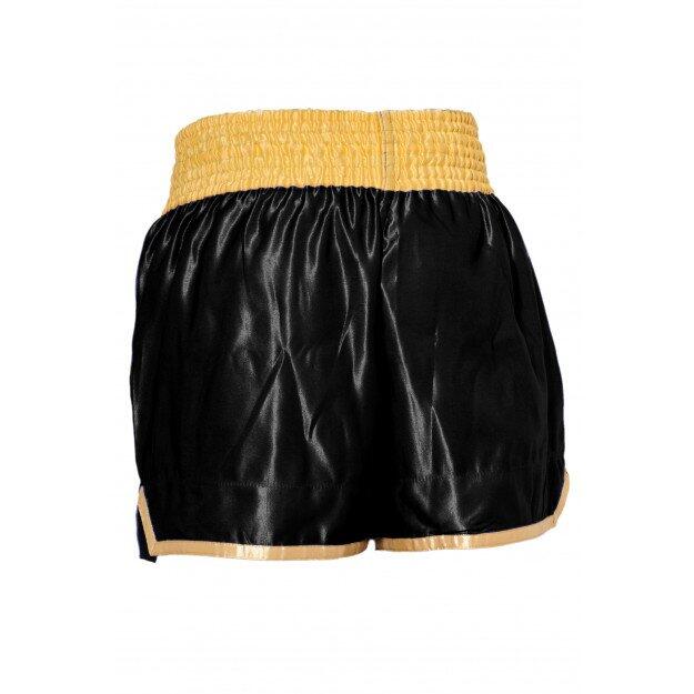 Pantaloni da boxe thailandesi Fighter neri 3/3