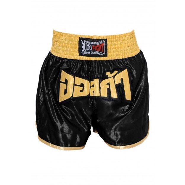 Pantaloni da boxe thailandesi Fighter neri 2/3