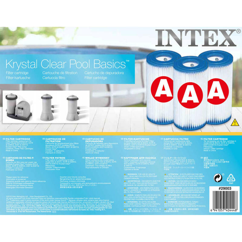INTEX Cartouche filtrante Tri-Pack 29003