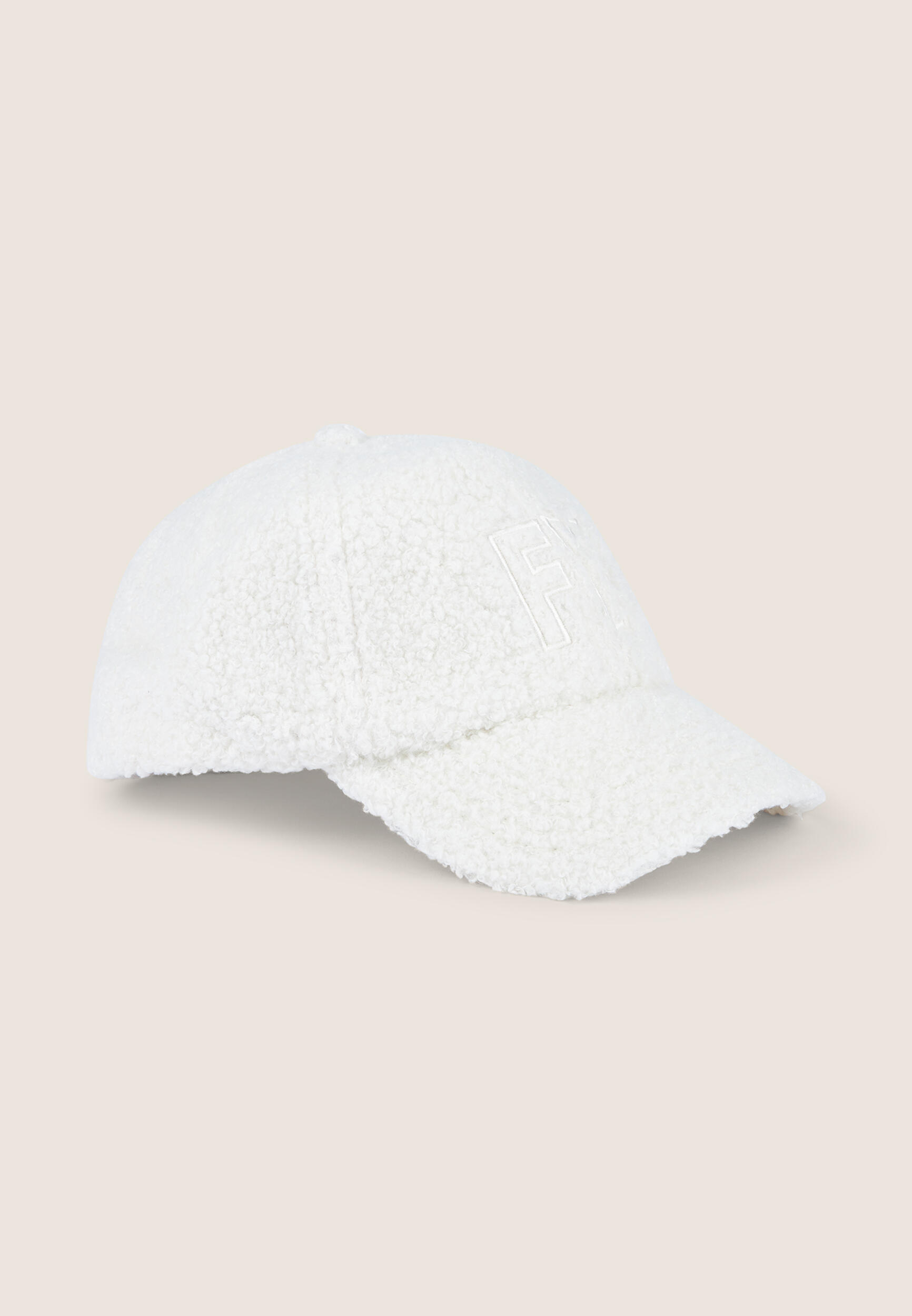Casquette en tissu Sherpa avec maxi broderie FY ton sur ton 2/3