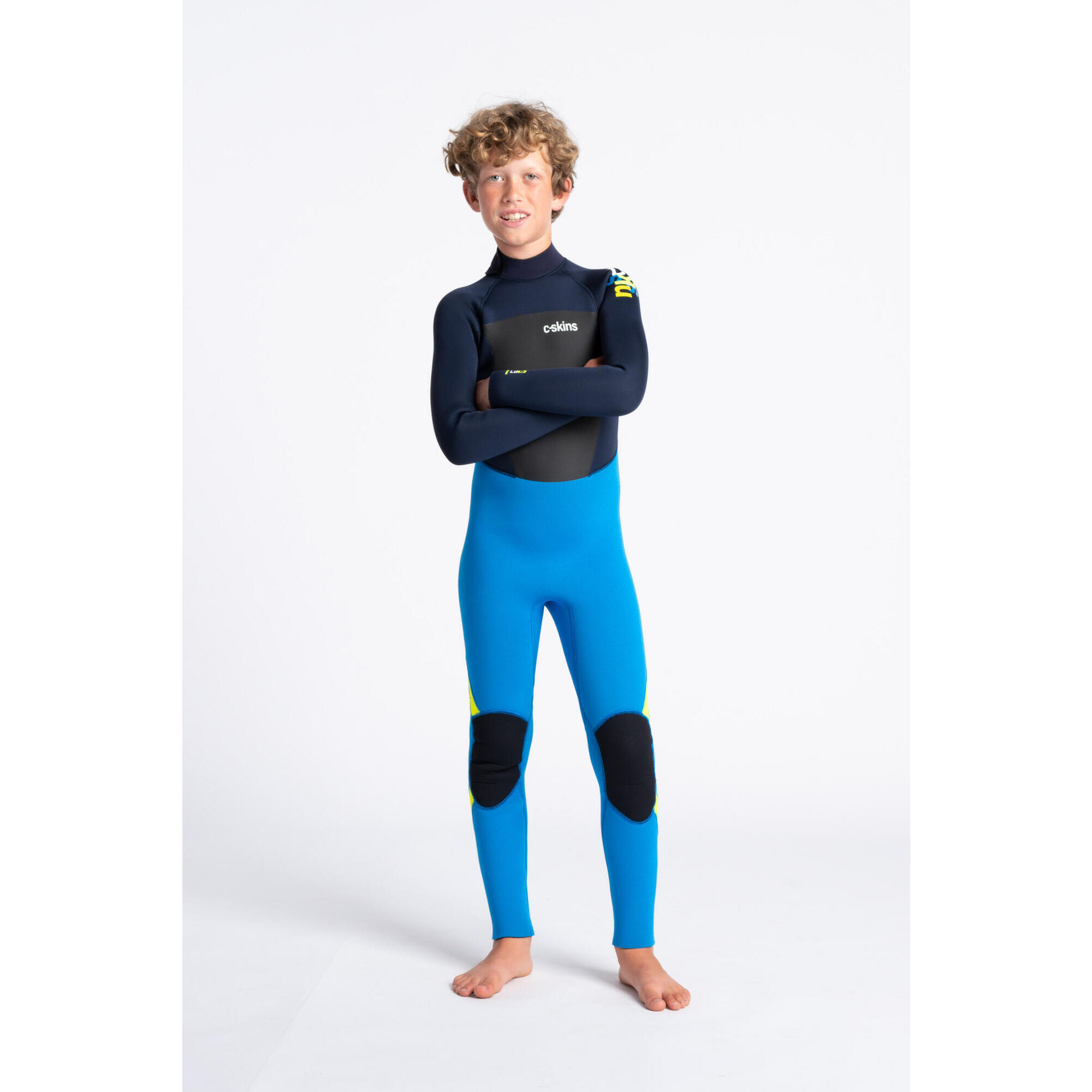 Cskins - Combinaison Integrale C-skins Legend 5/4/3 Junior Back Zip - Combinaison De Surf - Bleu|noir - 4 À 6 Ans - Decathlon