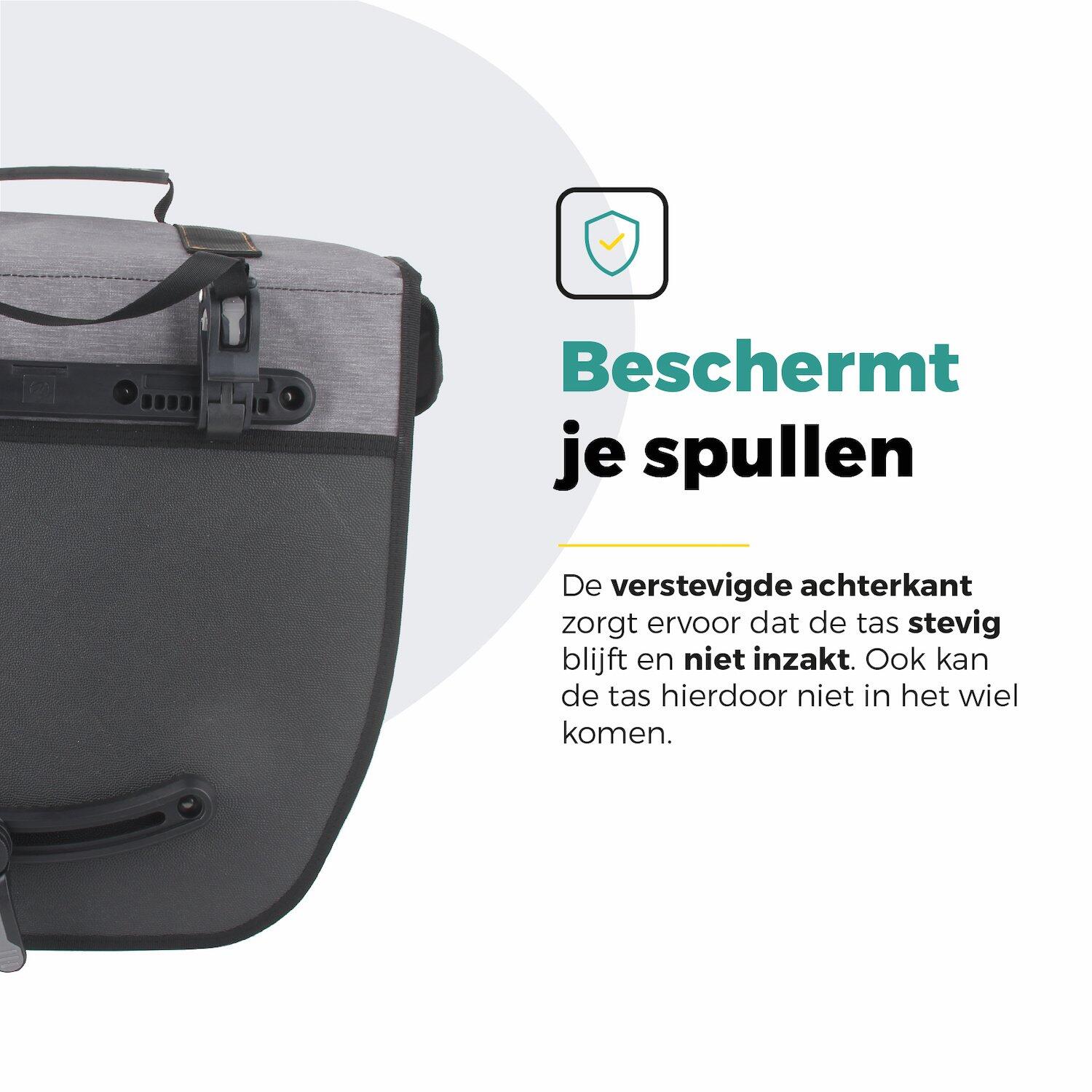 Voltano Enkele Fietstas Afgeschuind Links - Grijs - 22 Liter 4/7