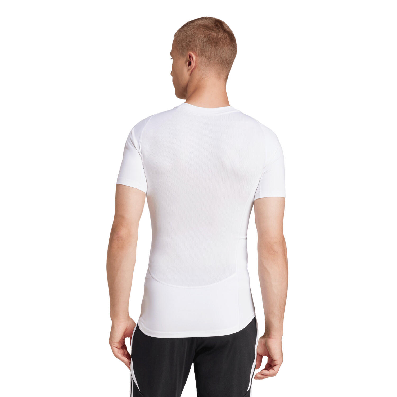 Maglia allenamento calcio ADIDAS AEROREADY maniche lunghe Techfit bianca 2/6
