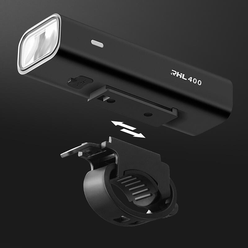 Sada cyklistických světel Wozinsky WSBLB2, přední (400 lm) a zadní USB-C - černá