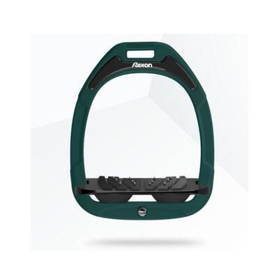 Ultra grip aluminium/zwart/groen stijgbeugels flex-on green composite