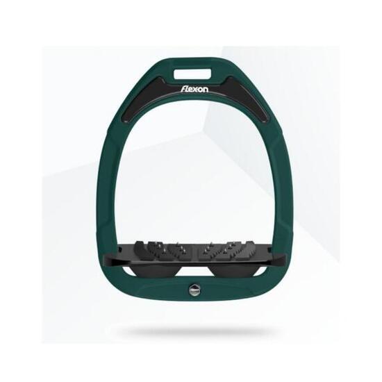 Aluminium/Schwarz/Grün Ultra Grip Schrägsteigbügel Flex-On Green Composite