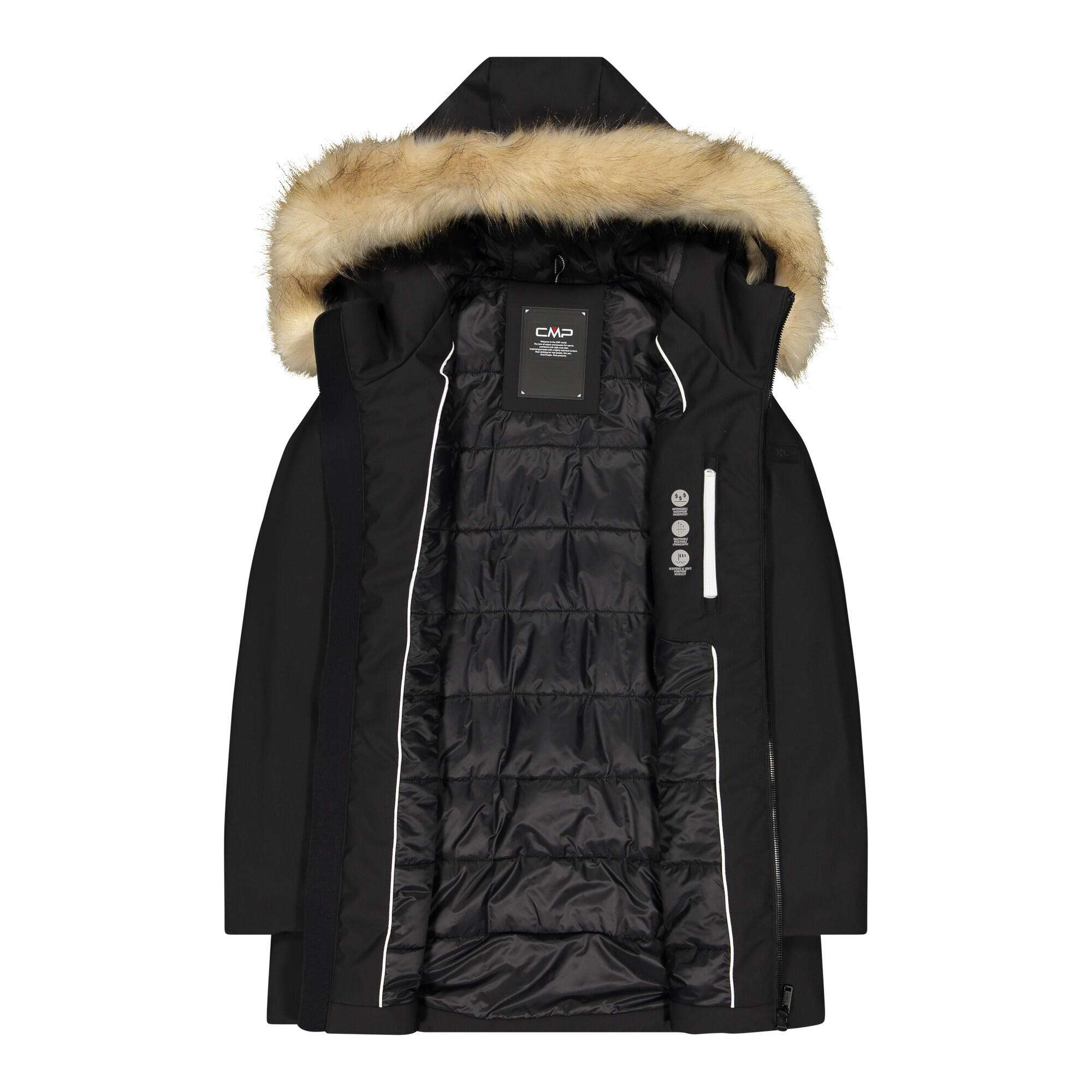 CMP Damen Mantel WOMAN COAT FIX HOOD 31K2926 4/4