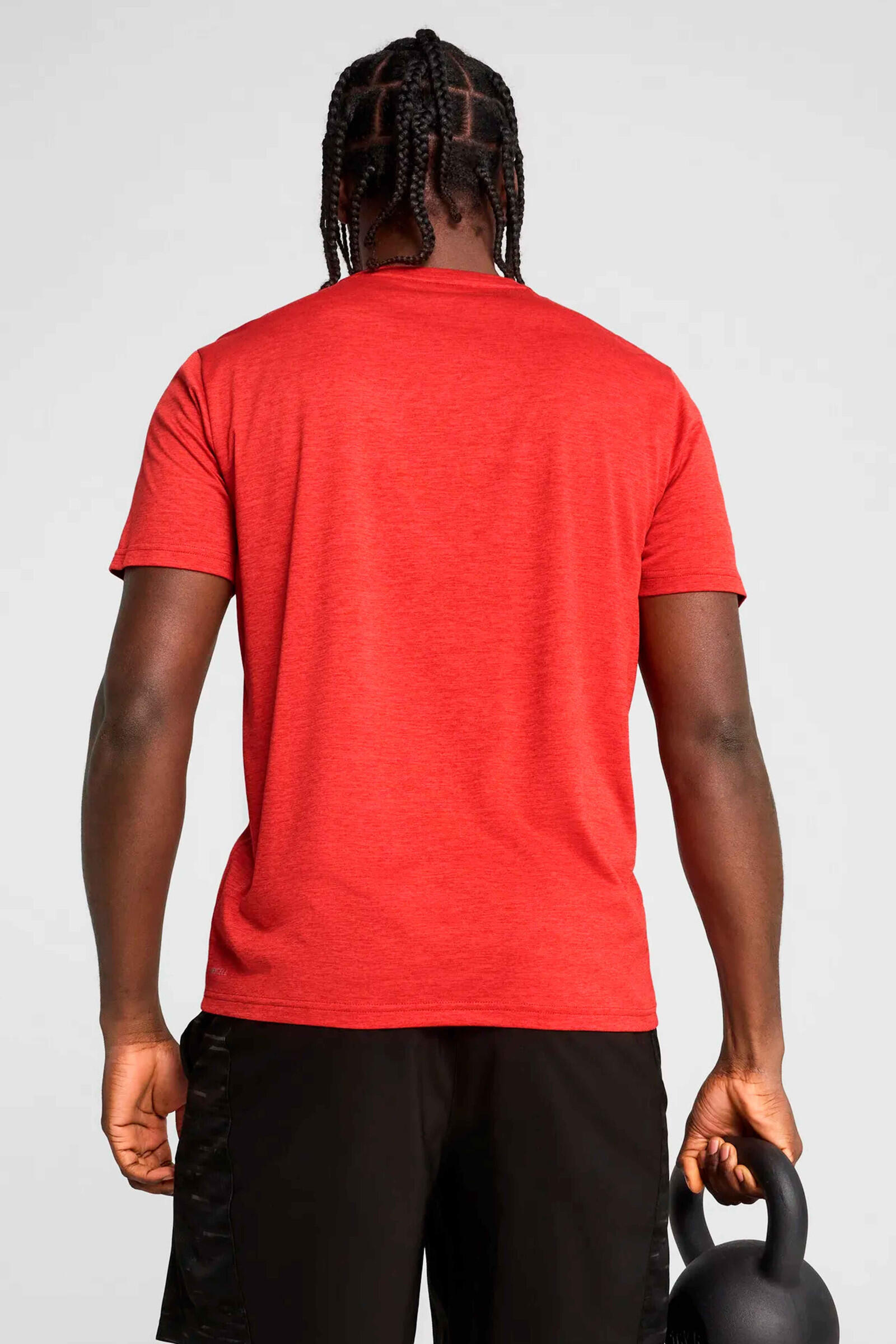 Puma Camiseta Tad Essential Heather Cat Rojo 4/4
