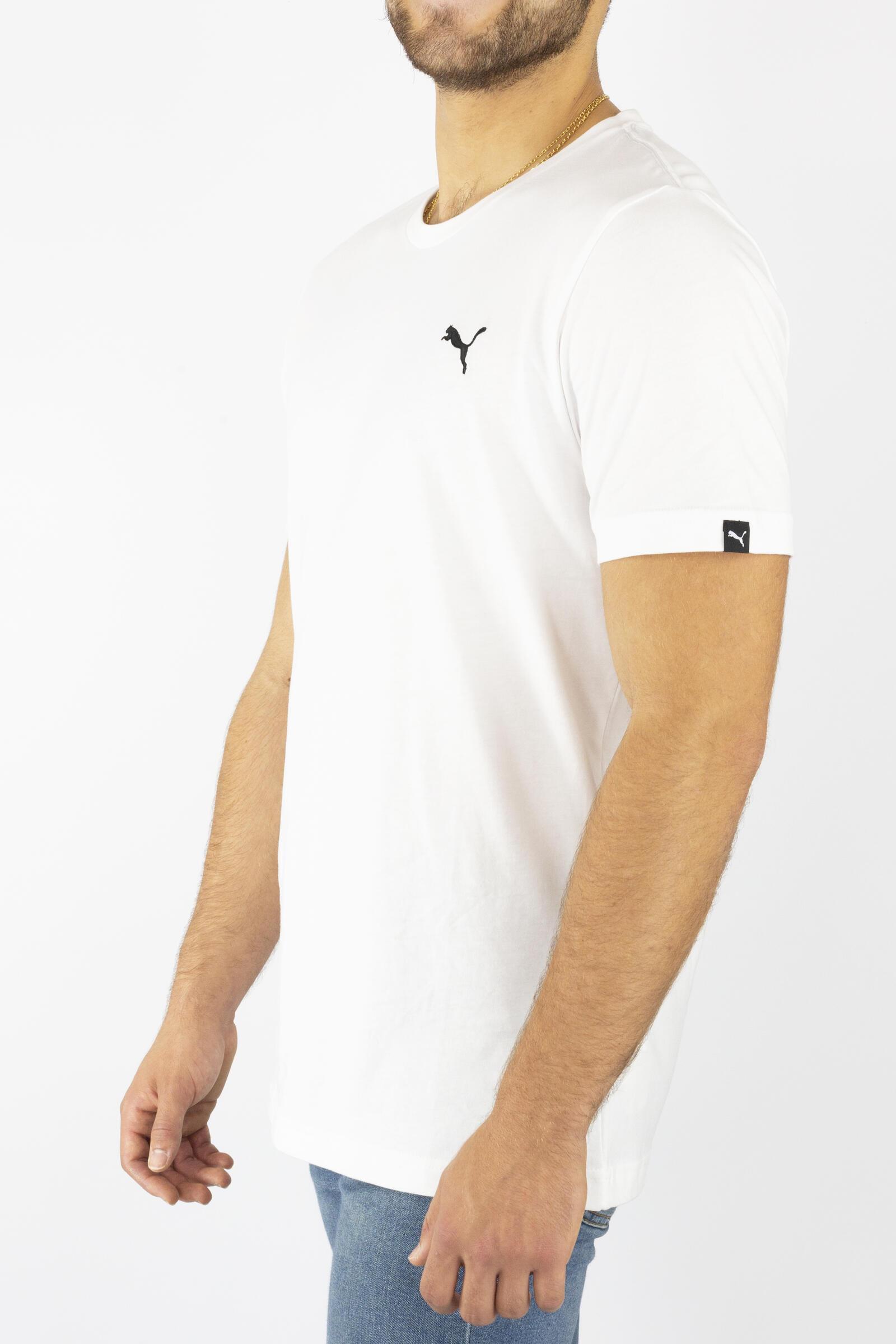 Puma Camiseta De Manga Corta Essentials Blanco 3/4
