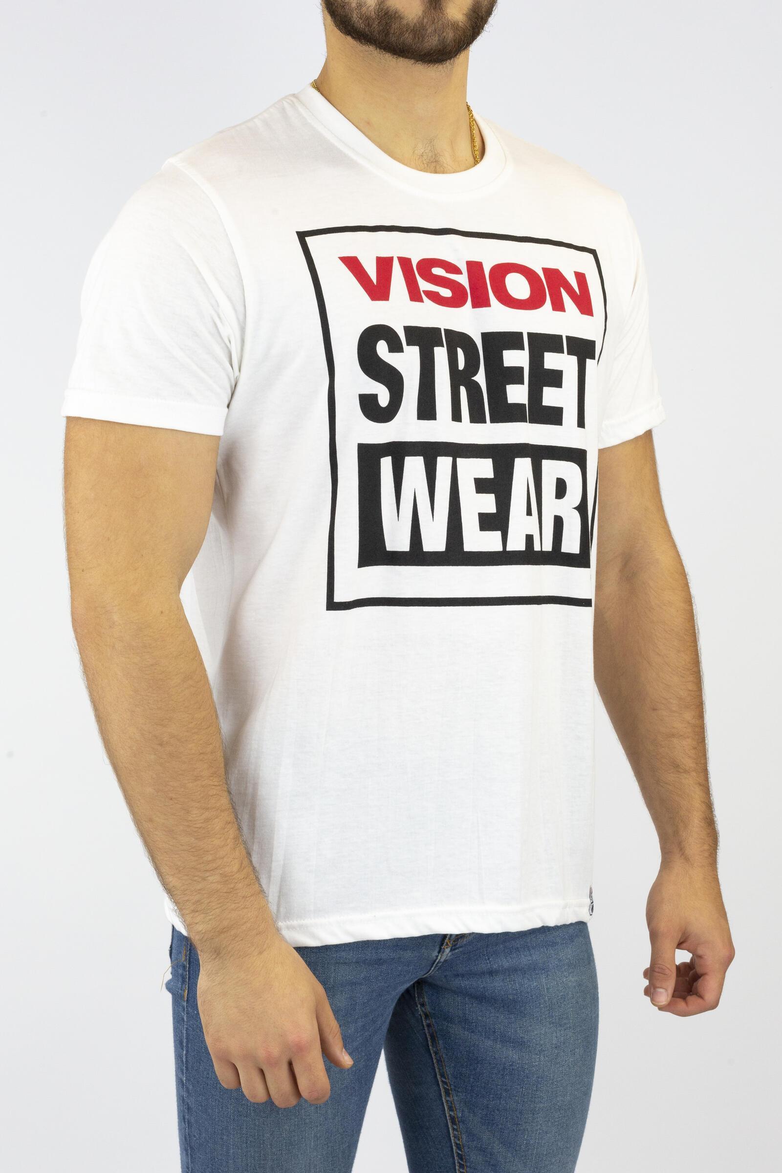 Vision Camiseta De Manga Corta Street Wear Blanco 2/4
