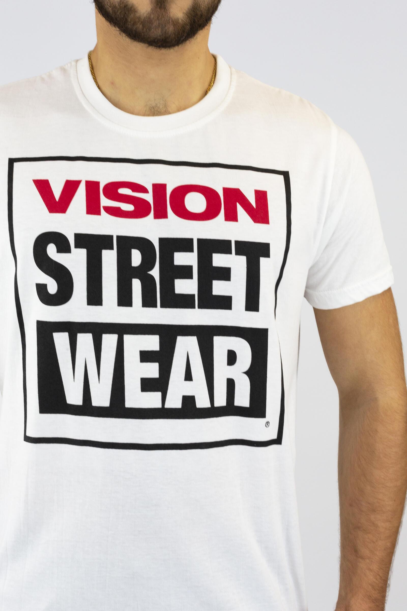 Vision Camiseta De Manga Corta Street Wear Blanco 4/4