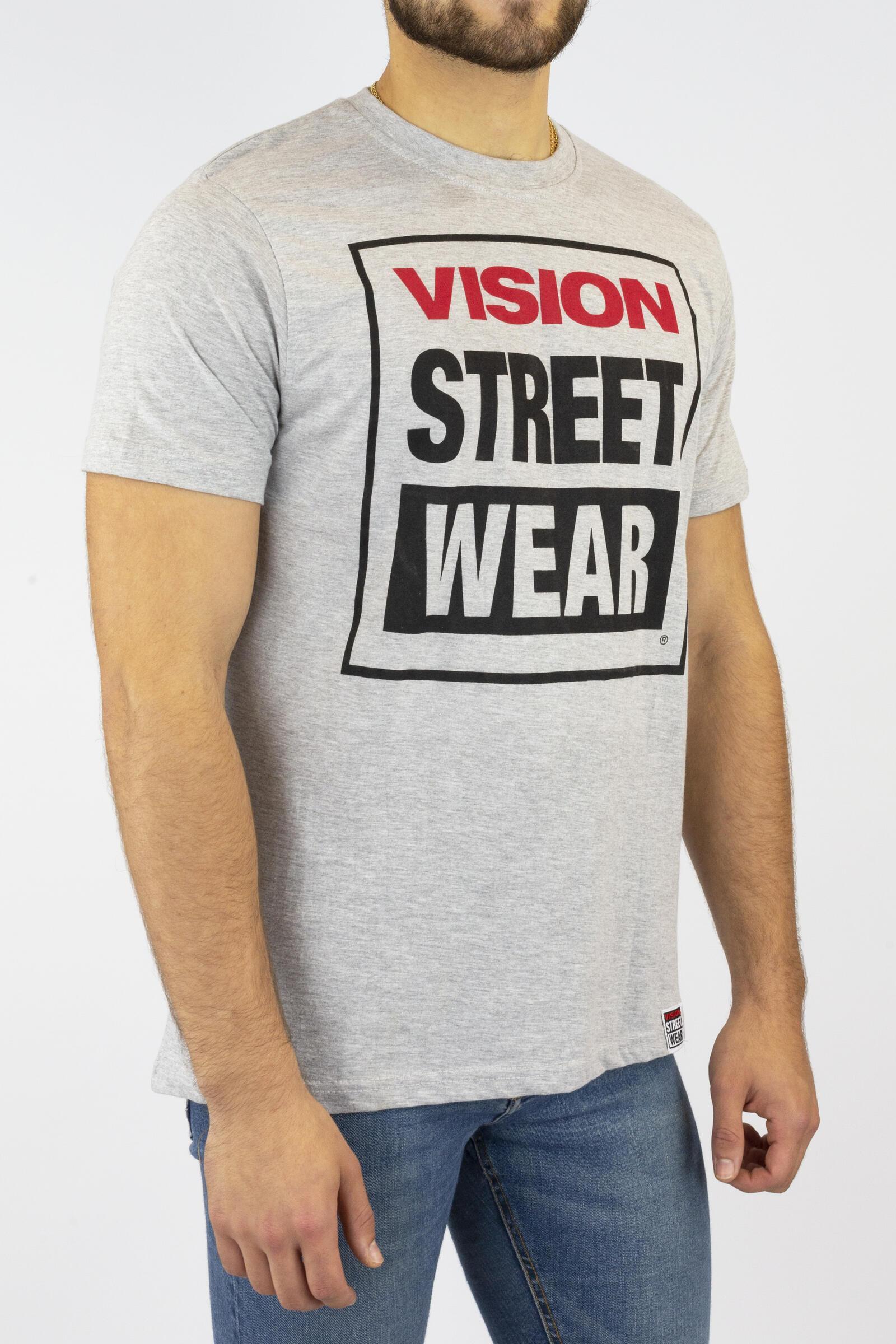 Vision Camiseta De Manga Corta Street Wear Gris 2/4