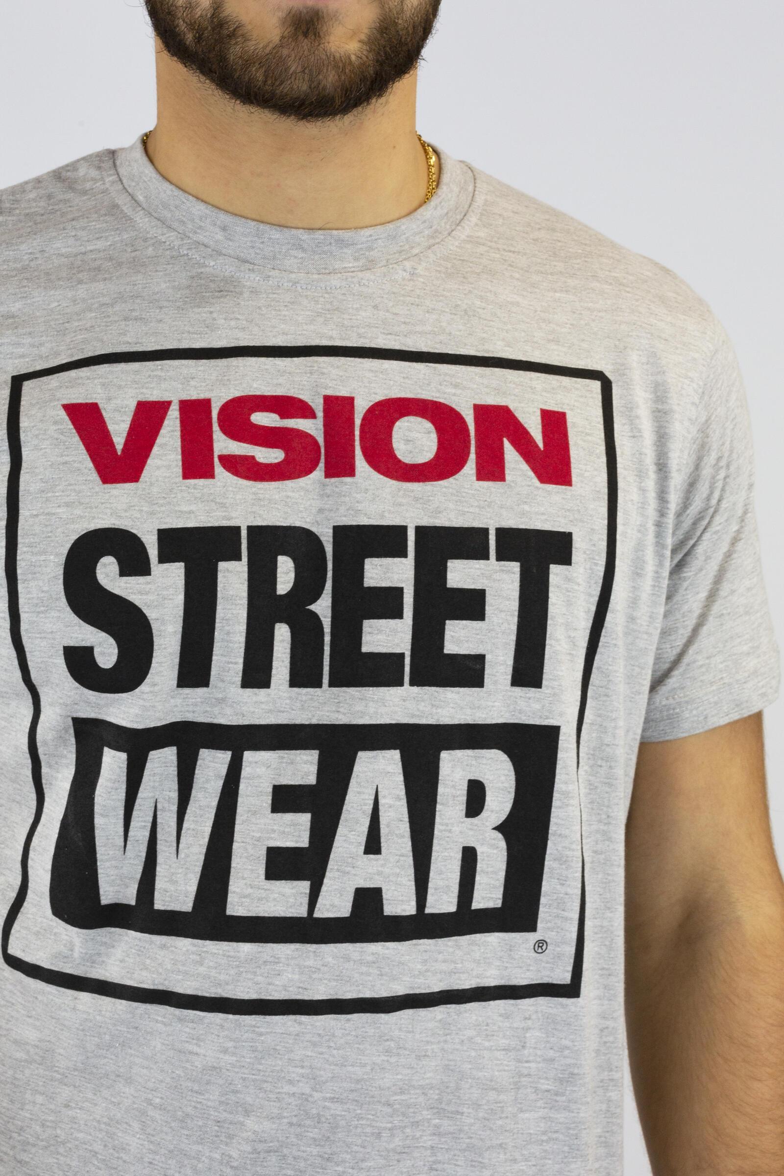 Vision Camiseta De Manga Corta Street Wear Gris 4/4