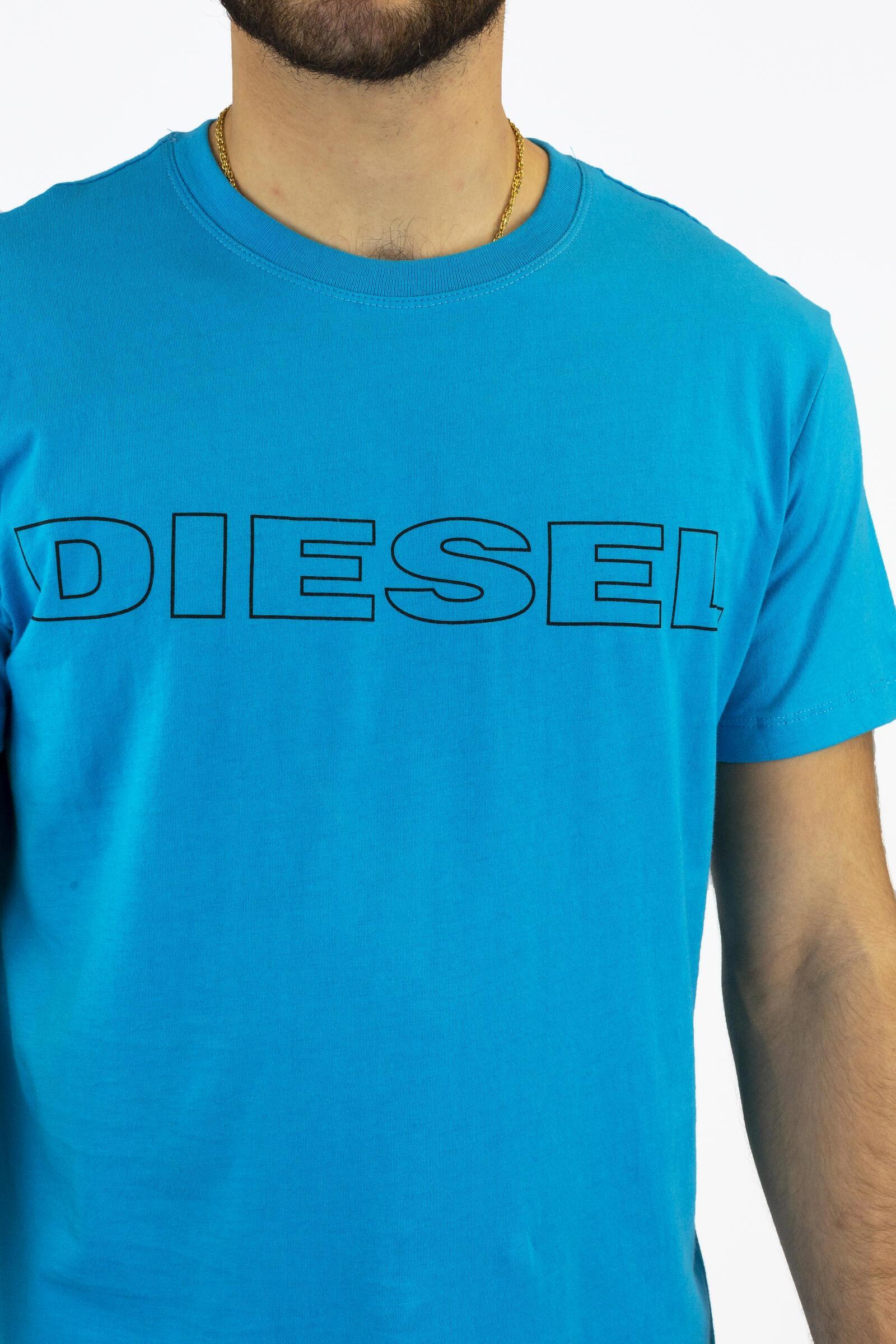 Diesel Camiseta De Manga Corta Umlt-jake Turquesa 4/4