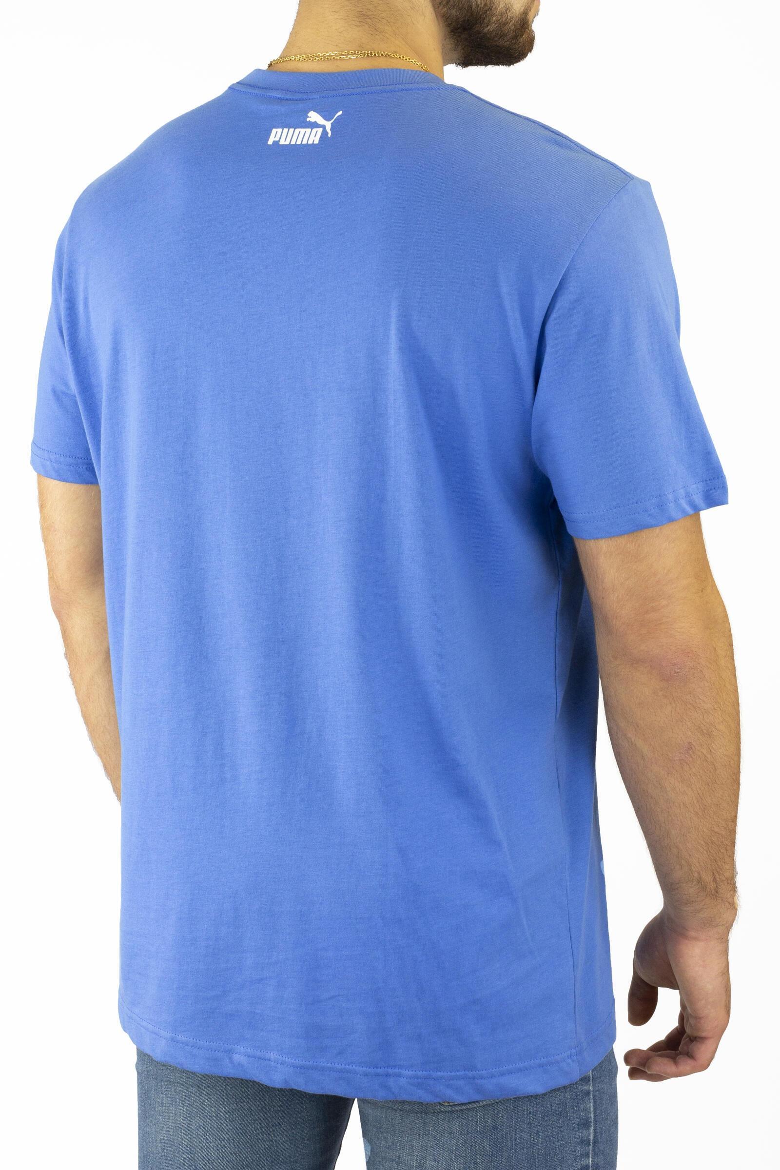 Puma Camiseta De Manga Corta Scribble Azul 3/4