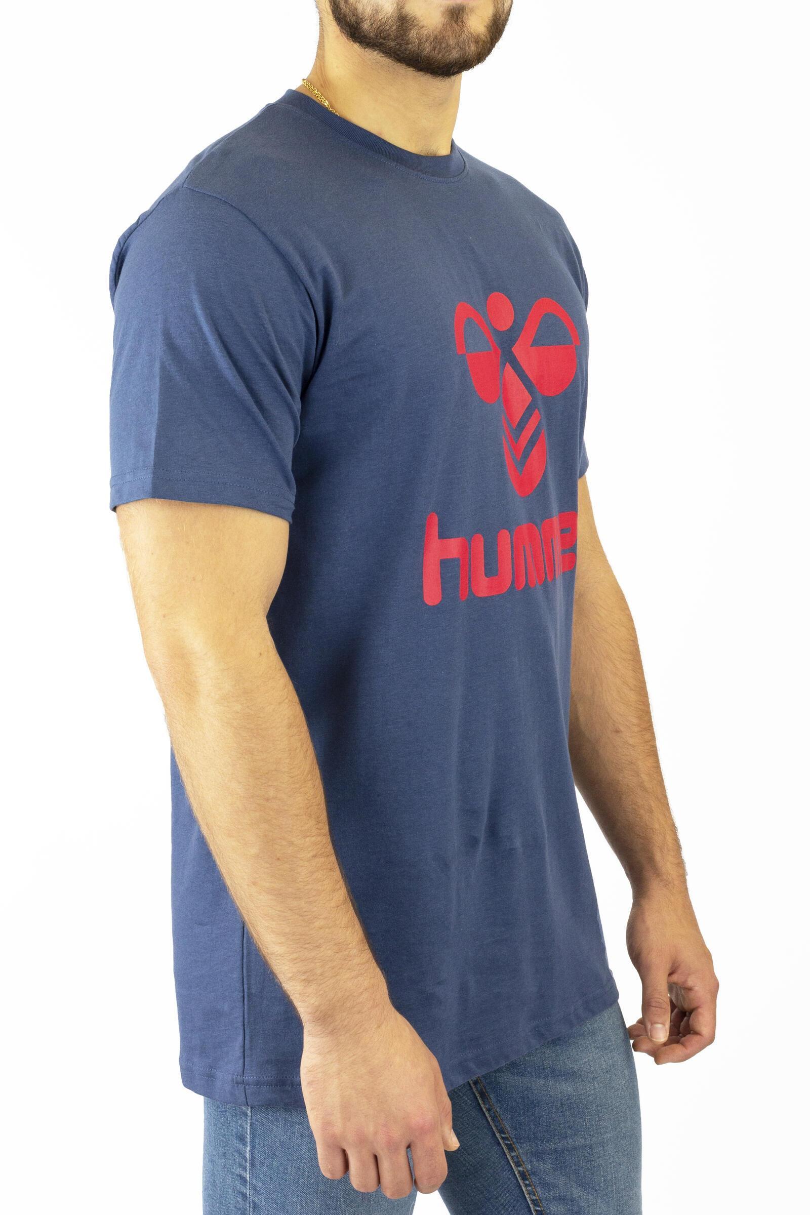 Hummel Camiseta De Manga Corta Hml Mover Cotton Azul 2/4