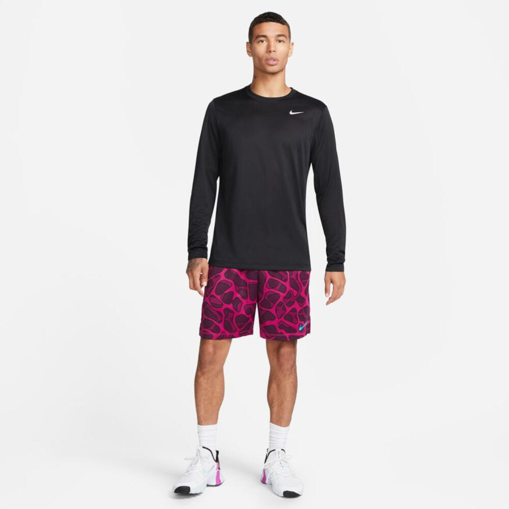 Maglietta Regolare Manica Lunga Uomo Nike Legend Nero Argento 4/4
