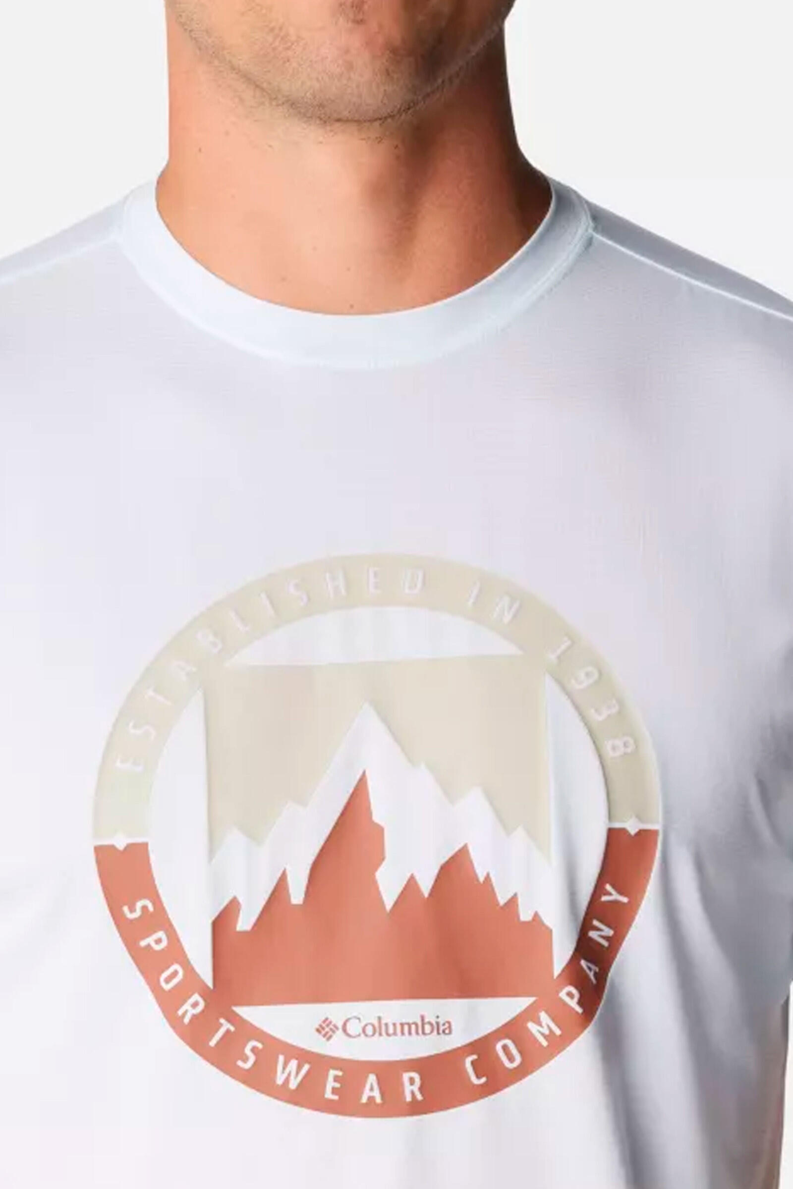 Columbia Camiseta Técnica Ice Lake Ii Para Hombre Blanco 3/4