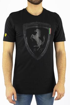 Puma Camiseta De Manga Corta Ferrari Big Logo Negro Hombre