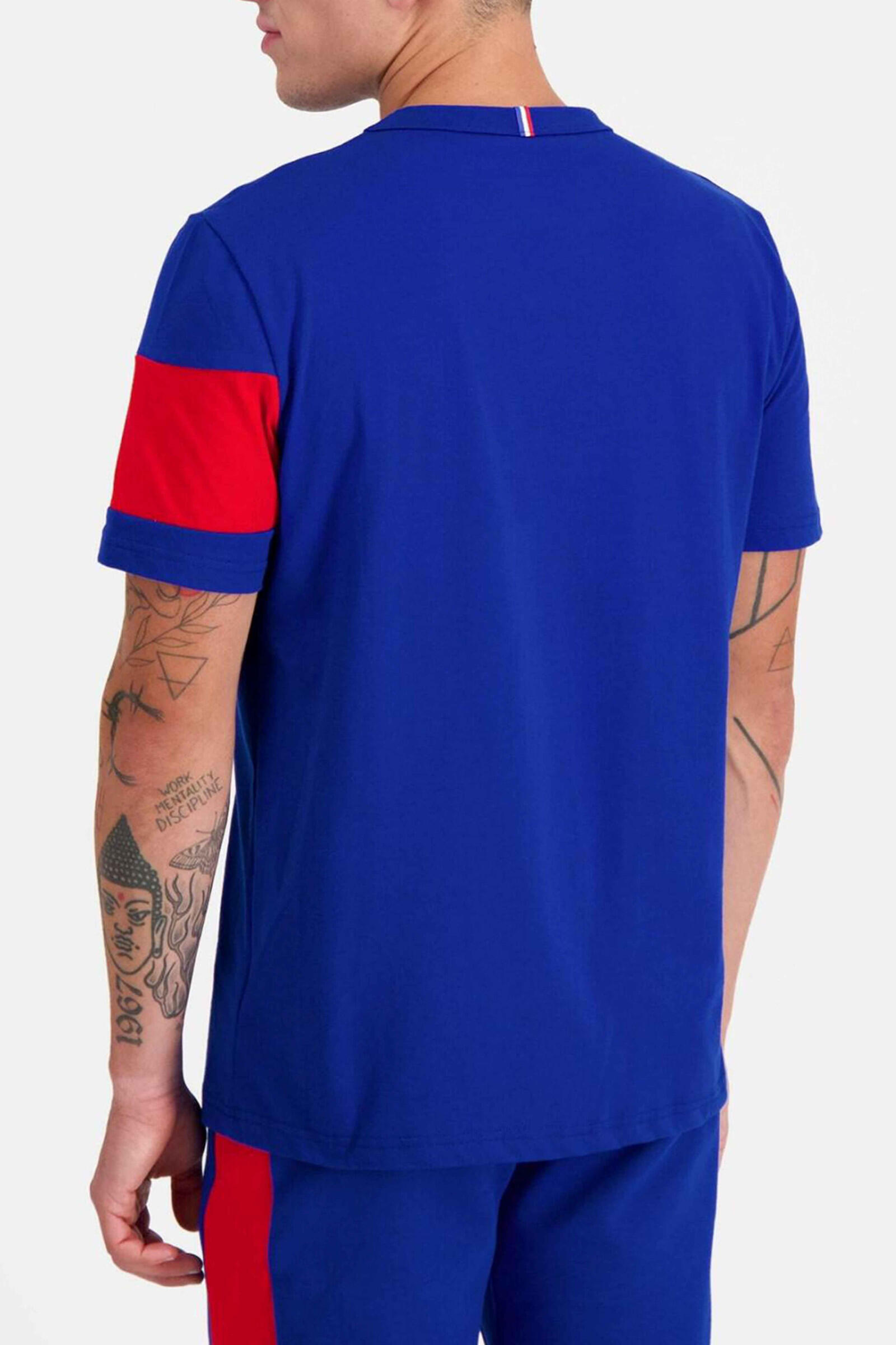Le Coq Sportif Camiseta Tricolore Azul 4/4