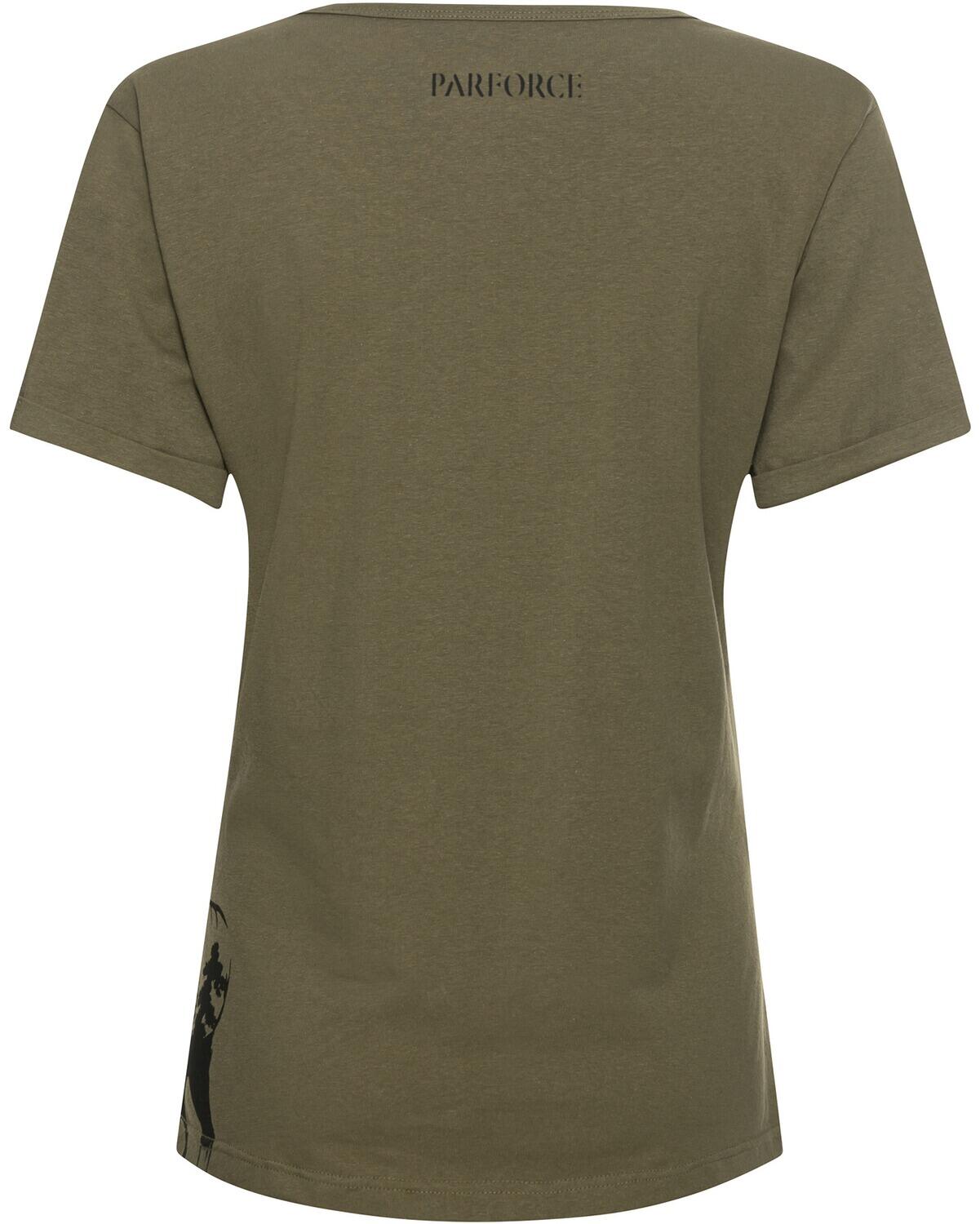 Damen T-Shirt Hirsch-Print 2/3