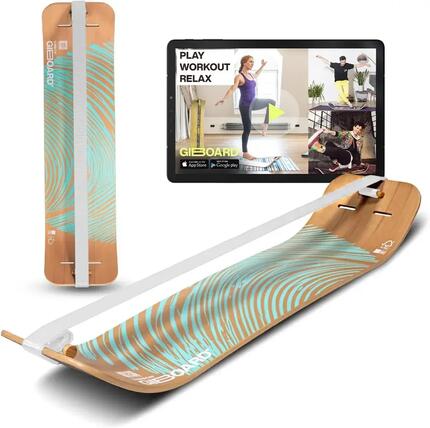 GIBOARD Gibbon Giboard Set Zen Blue planche équilibre bois 106 cm
