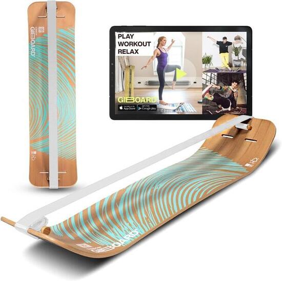 GIBOARD Gibbon Giboard Set Zen Blue planche équilibre bois 106 cm