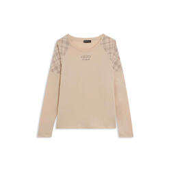 T-shirt à manches longues avec bord asymétrique