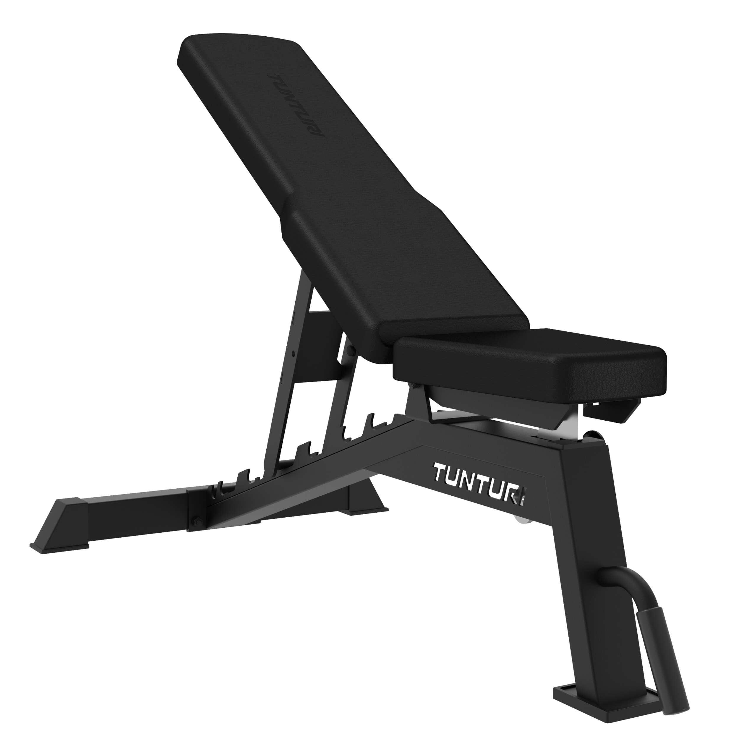 Tunturi - Banc À Haltères Réglable – Charge Maximale 250 Kg – Banc À Haltères Ergonomique - Banc De Musculation - Noir - Decathlon