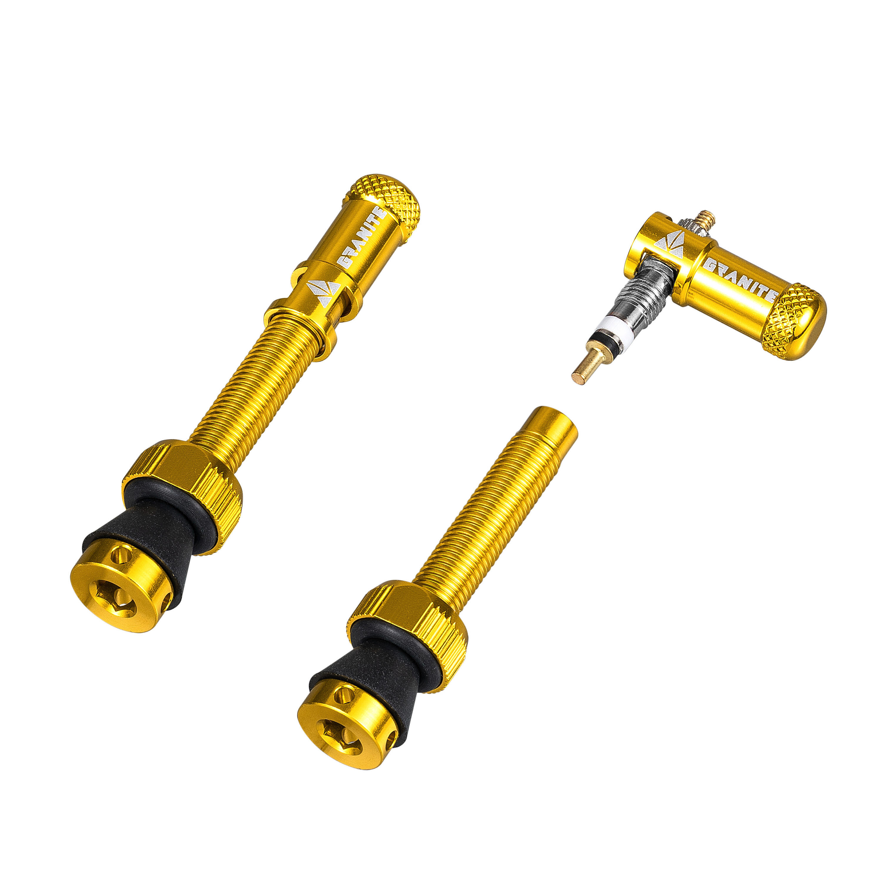 Granite - Valve Avec Bouchons Granite Design Juicy Nipples - Valve De Gonflage - Jaune - 44 Mm - Decathlon