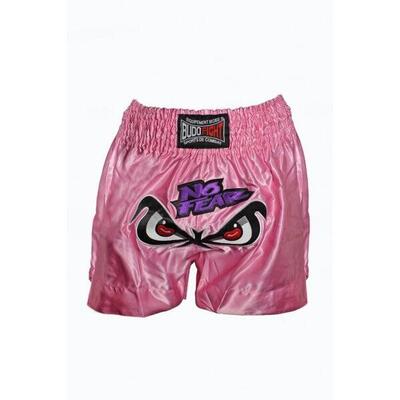 Pantaloncini da boxe thailandese No Fear rosa