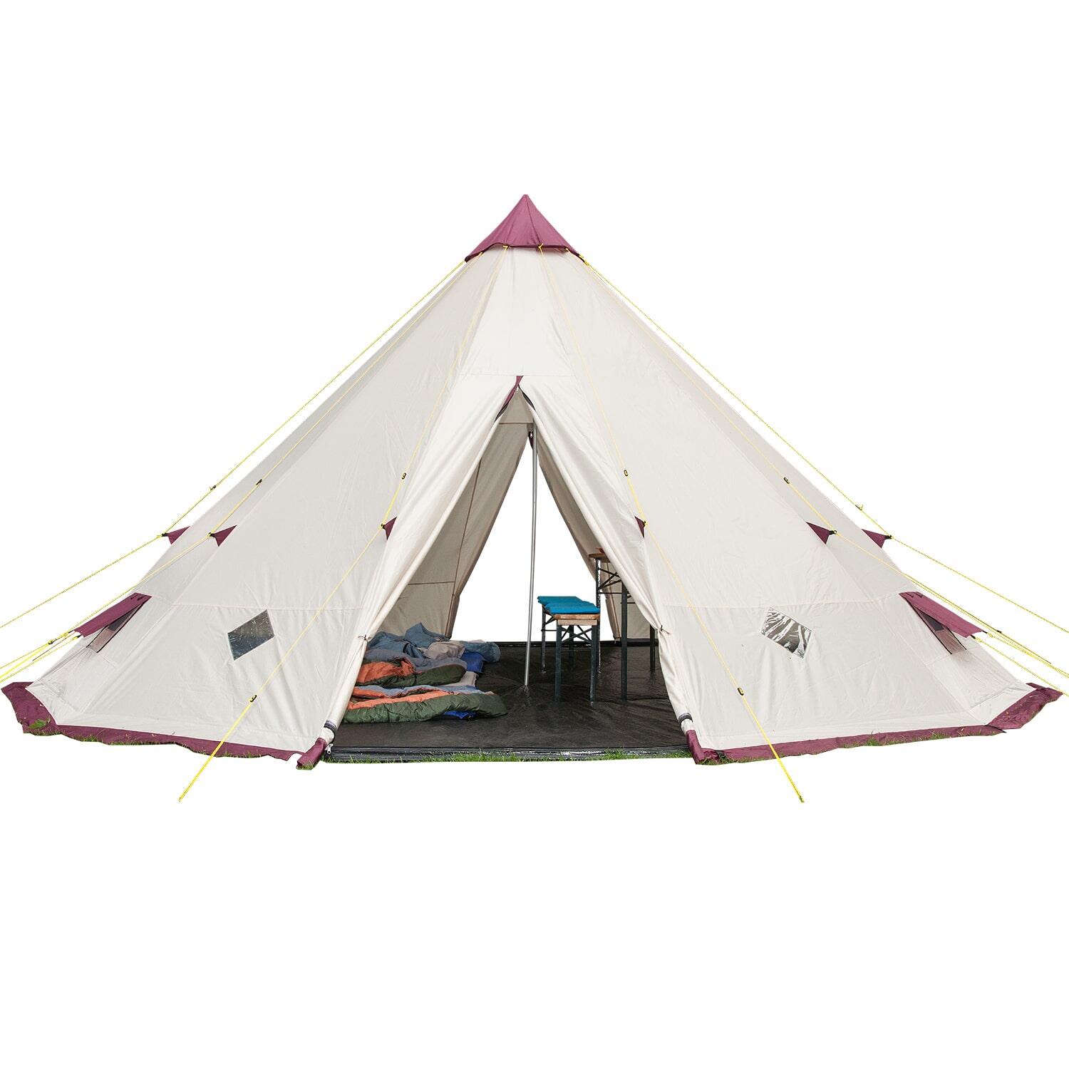 Skandika - Seconde Vie - Tente De Camping Tipi Kota 550 - Tipi Avec Tapis De Sol Cousu - Tente - Beige - Decathlon